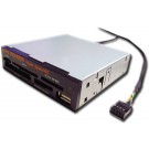 Čtečka All-in1 + USB port, interní 3,5" CF I+II/SM/SDHC/SD/microSD/MMC/MS/MS Pro/M2/xD, US