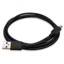 USB-micro USB powersupply cable, 180cm, black