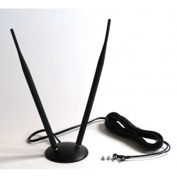 GSM/3G/LTE CRC9/TS9 dvojitá magnetická anténa 7dB, kabel 4m