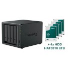 NAS Synology DS423+ +4xHAT3310-8T, 2x Gb LAN